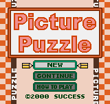 Picture Puzzle title screen for Neo Geo Pocket Color